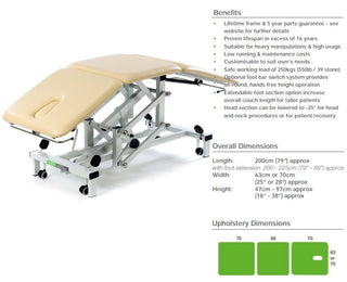Plinth 513 Electric 3-Section Physiotherapy Couch