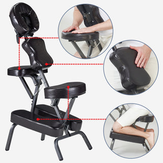 Portable Massage Chair, Folding Massage Chair, Onsite Massage Chair in black by Master Massage