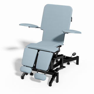 Plinth Electric 4 Section Tattoo Chair in icy blue