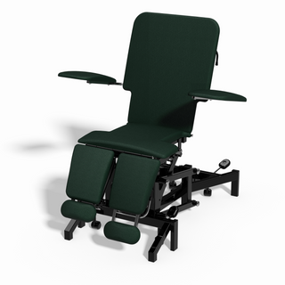 Plinth 4 Section Electric Tattoo Chair in Forest Green