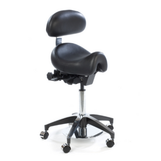 Plinth Premium Saddle Chair with Backrest Support