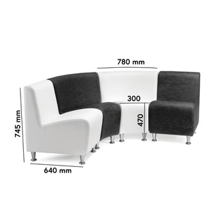 REM Elegance Reception Curve Corner Seating