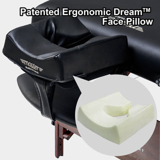 Music Master High Fidelity Sound Ergonomic Face Cradle Cushion - Black Master Massage