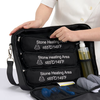 Master Massage Hot Stone Heater Bag with Adjustable Temperature Control, Portable Spa Stone Warmer for Massage Stones & Towels
