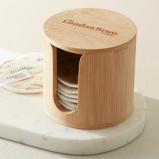 Bamboo Cotton Pad Storage Box