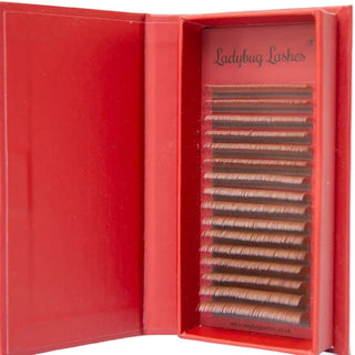 Brown Volume Silk Lashes 16 Row Mixed Tray