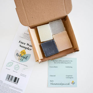 Face Wash Sample Pack | 4 x 15g Natural Facial Cleansing Bars | Vegan, Plastic-Free Skincare | Perfect Travel & Trial Set
