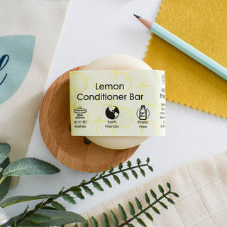 Lemon Solid Conditioner Bar | Natural Hair Conditioner for All Hair Types | Vegan, Plastic-Free Hair Care