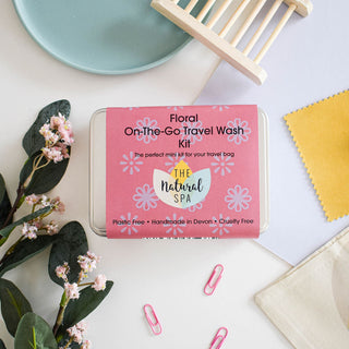 Floral Mini Travel Wash Kit | Natural “On the Go” Shampoo, Conditioner & SoapSet | Vegan, Plastic-Free Hair Care | Perfect Travel Gift