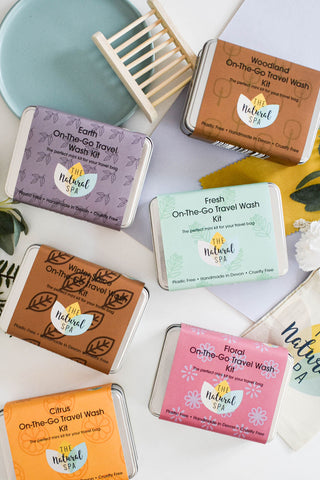 Citrus Mini Travel Wash Kit | Natural “On the Go” Shampoo,  Conditioner & SoapSet | Vegan, Plastic-Free Hair Care | Perfect Travel Gift