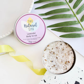Lavender Body Scrub | Natural Exfoliating Sugar Scrub for Relaxing, Smooth Skin | Vegan, Plastic-Free Skincare | 3 Size Options