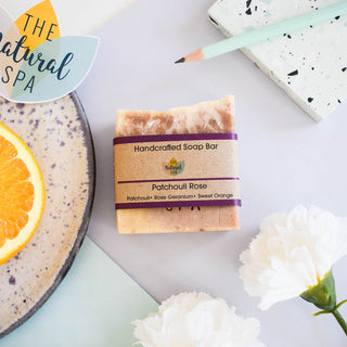 Patchouli Rose Soap Bar | Orange, Patchouli & Rose Natural Handcrafted Soap | Vegan, Plastic-Free Skincare | 3 Styles Available