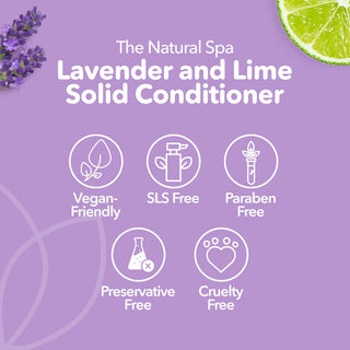 Lavender & Lime Solid Conditioner Bar | Natural Hair Conditioner for All Hair Types | Vegan, Plastic-Free Hair Care