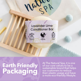 Lavender & Lime Solid Conditioner Bar | Natural Hair Conditioner for All Hair Types | Vegan, Plastic-Free Hair Care