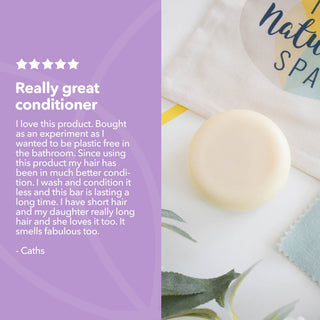 Lavender & Lime Solid Conditioner Bar | Natural Hair Conditioner for All Hair Types | Vegan, Plastic-Free Hair Care