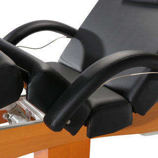 Master Massage Maxking Electric Beauty Bed armrest and upholstery close-up