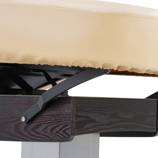 Master Massage Union Electric Beauty Bed close-up of upholstery and frame detail