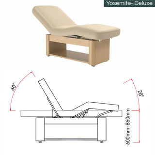 Master Massage Yosemite Electric Beauty Bed dimensions and adjustment 