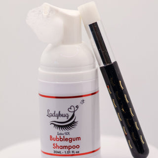 Bubblegum Lash Shampoo 30ml with Brush – Cosmetic Grade