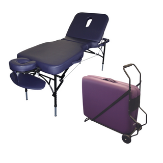 Portable Massage Bundle: Massage Table & Trolley Cart