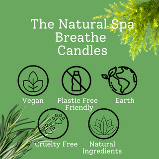 Breathe Hand-Poured Coconut Wax Candle | Natural Aromatherapy Candle | 2 Size Options