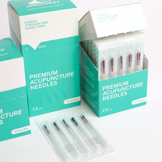 Closeup of multipack of premium acupuncture needles