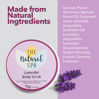 Lavender Body Scrub | Natural Exfoliating Sugar Scrub for Relaxing, Smooth Skin | Vegan, Plastic-Free Skincare | 3 Size Options