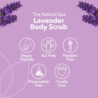 Lavender Body Scrub | Natural Exfoliating Sugar Scrub for Relaxing, Smooth Skin | Vegan, Plastic-Free Skincare | 3 Size Options