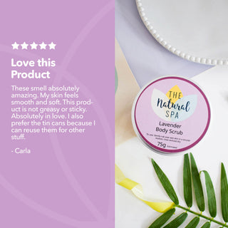 Lavender Body Scrub | Natural Exfoliating Sugar Scrub for Relaxing, Smooth Skin | Vegan, Plastic-Free Skincare | 3 Size Options