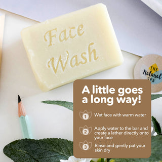 Cocoa Butter Face Wash Bar | Fragrance-Free Natural Facial Cleanser | Vegan, Plastic-Free Skincare for Sensitive Skin