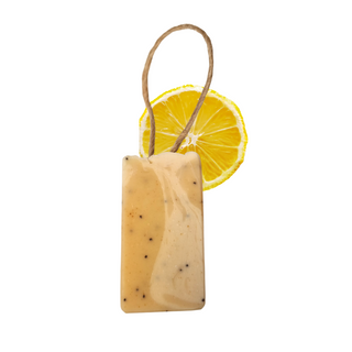 Lemon Sorbet Soap Bar | Lemon, Lemongrass & Poppy Seed Natural Handcrafted Soap | Vegan, Plastic-Free Skincare | 3 Styles Available