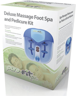 Pure-Fit Deluxe Accupressure Massage Gun, Foot Spa and Pedicure Kit