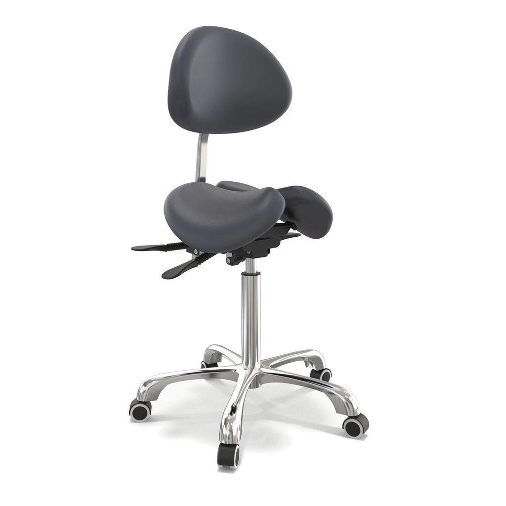 Saddle Stool Berkeley Split Seat with Backrest by Master (Ergonomic ...