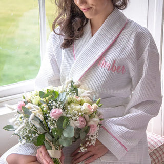 Aztex Shawl Collar Waffle Dressing Gown   