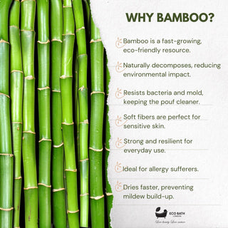 Eco Bath London Bamboo Bath Puff - Soft Body Scrubber Bath Sponge