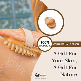 Eco Bath London Cellulite Hand Brush - Effective Cellulite Remover and Massager for Smooth, Toned Skin