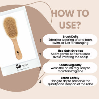 Eco Bath London Baby Brush with Goat Hair - Ultra Soft Baby Bath Brush for Newborns
