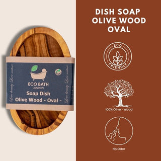 Eco Bath London Olive Wood Oval Soap Dish
