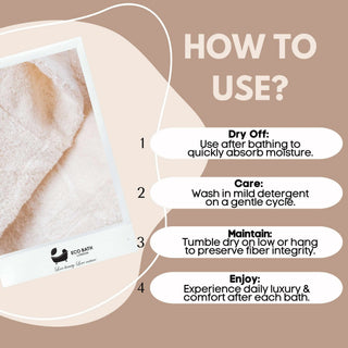 Eco Bath London Organic Cotton Bath Towel - Available in Multiple Sizes