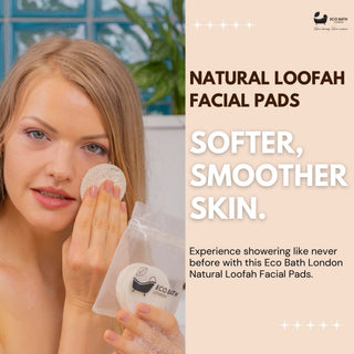 Eco Bath London Natural Loofah Face Exfoliating Scrubber Pads - 6 Count (1 Pack)