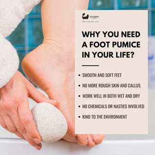 Eco Bath Natural Pumice Volcanic Stone (Smooth with Rope)