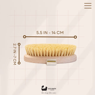 Eco Bath London Natural Sisal Massage Hand Brush - Dry Brushing Hand Brush for Exfoliation