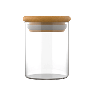 Bamboo Glass Storage Jar