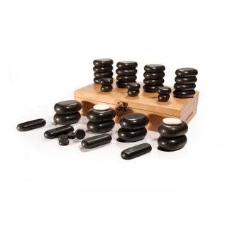 Master Deluxe 40 Piece Basalt Hot Stone Set - Natural Living