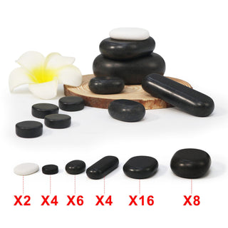 Master Deluxe 40 Piece Basalt Hot Stone Set - Natural Living