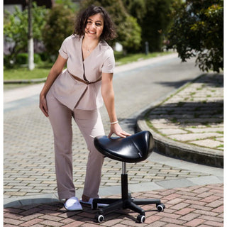 Master Ergonomic Saddle Stool - Natural Living