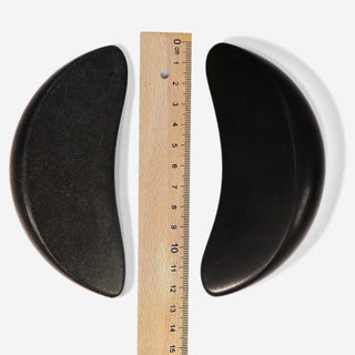 Master Large Crescent Shape Basalt Hot Stone Pack - 2 pcs - Natural Living