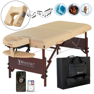 Master Massage 76cm Wide Master DEL RAY‚Ѣ Portable Massage Table Package with 7.6cm Multi Layer Soft Foam System (Sand Color) Mastermassage(UK)