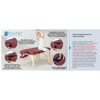 Master Massage 76cm Eva Pregnancy Portable Massage Couch - Natural Living