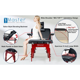 Master Massage 76cm Montclair Salon Therma-Top Ultimate Massage Table and Package - Natural Living